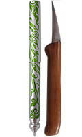 Set: Thai Flexible Knife & Wood-Handled Carving Knife