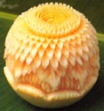 Canteloupe melon carving